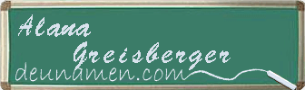 Alana Greisberger Visitenkarte